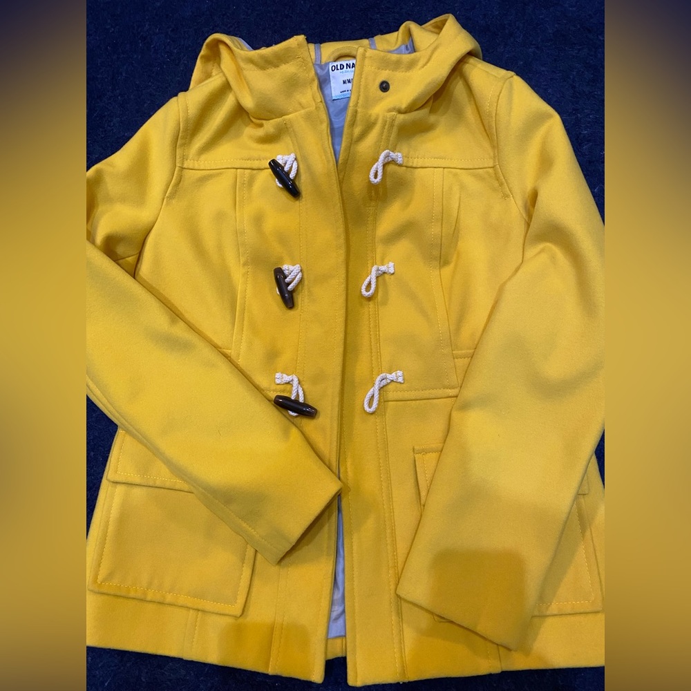 Old Navy Dandelion Yellow Hooded Coat